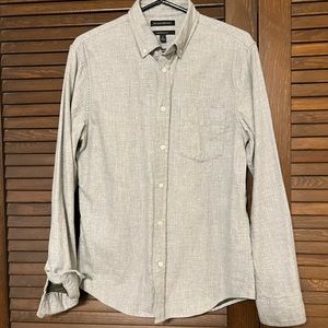 Banana Republic Gray Double Weave Flannel